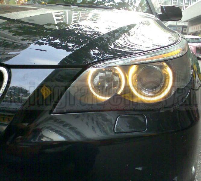 Painted bmw e60 5-series sedan m5 headlights eyebrows eyelids 520i 523i 525i