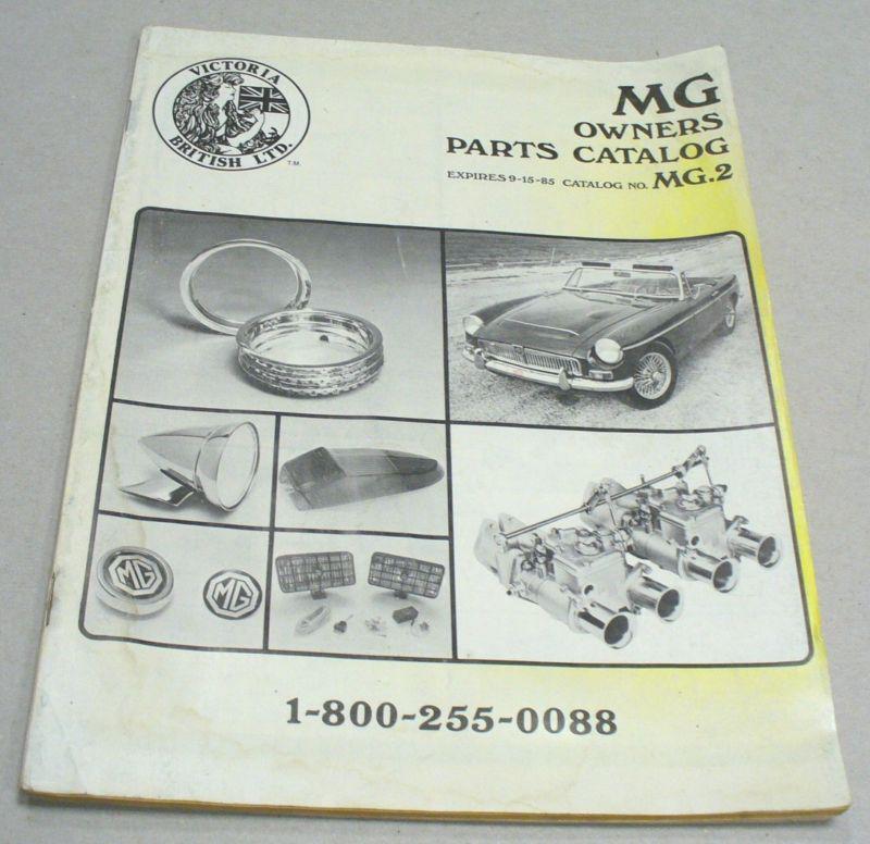 1985 mg owner’s parts catalog – victoria british ltd.