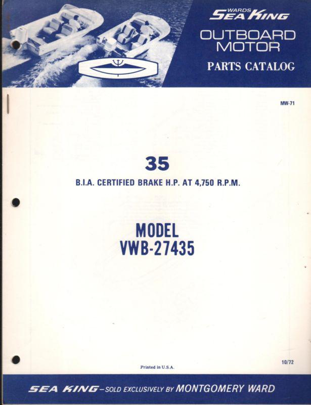 1973 wards sea king outboard 35 hp vwb-27435 parts manual (989)