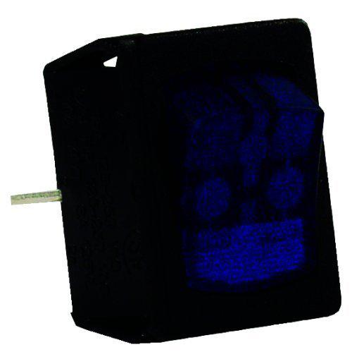 J r products 13715 mini-illuminated switch - 12v switch blue / black