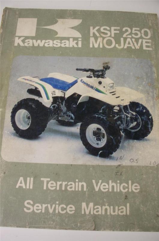 Tc 1987 kawasaki ksf 250 mojave all terrain vehicle service manual