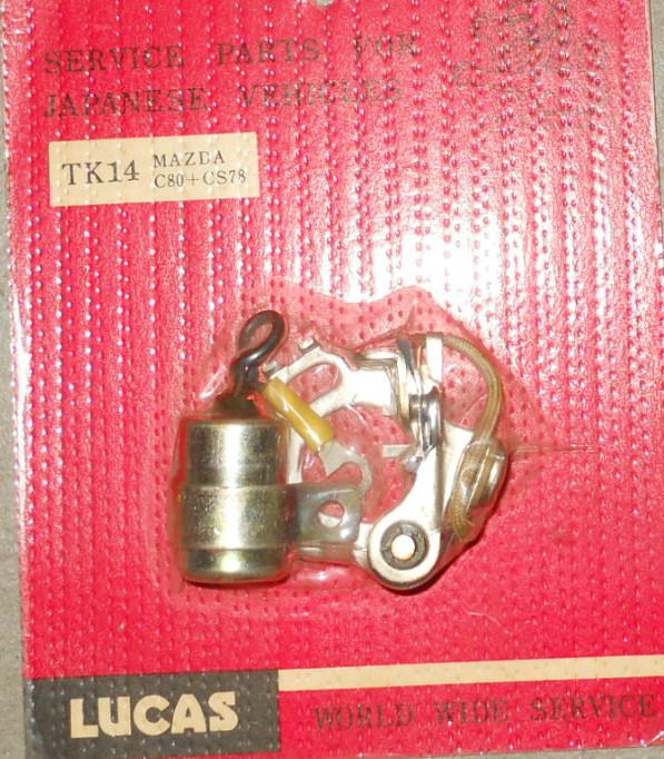 Lucas tune up kit (condenser & contact set). 1968-1970 mazda 1800. tk14 ---->
