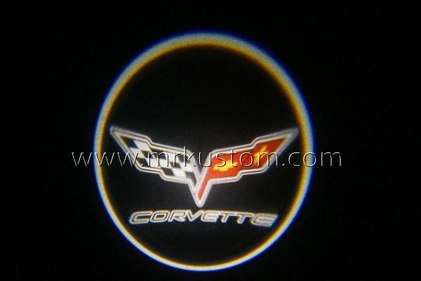 Corvette led door projector courtesy puddle logo lights