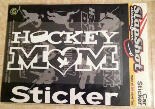 Hockey mom car sticker by slapshot stickers.com 