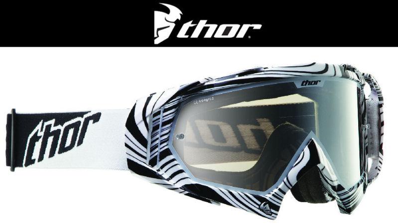 Thor hero wrap resolver black white dirt bike goggles motocross mx atv gogges