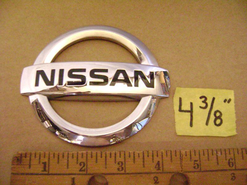Nissan chrome plastic emblem maxima 4 3/8" sentra altima murano frontier