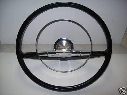 New in box small 1957 chevrolet 15" car  steering wheel replaces large 18"  