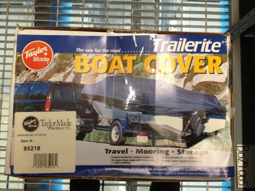 Taylor made offshore fishing boat cover,16.5&#034;-17.4&#034;- l 88&#034; beam-o/b,grey poly