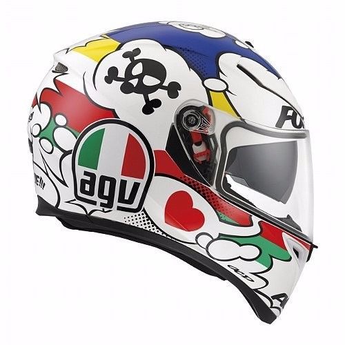 Agv k-3 sv comic full face street sportbike motorcycle helmet xl