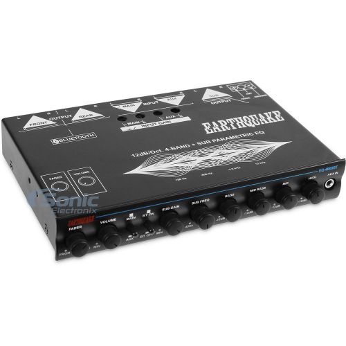 New! earthquake sound eq4000bt 4-band + sub-parametric bluetooth equalizer