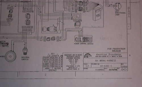 American ironhorse wiring diagram  2001 to 2004 -pdf file format