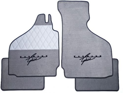 Grey velours + nubuck premium floor mats for vw karmann ghia type 14 cabriolet