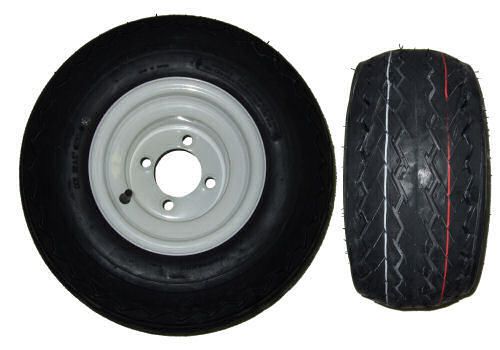 18.5 x 8.5 x 8 - 215/60 c bias trailer tire and wheel - 4 hole white #927