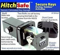 Hitchsafe 2&#034; trailer hitch safe to hide keys, credit cards &amp; cash (trailer)