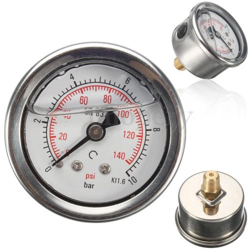 42mm fuel pressure regulator gauge liquid oil filled 0-140 psi 1/8&#039;&#039; npt new