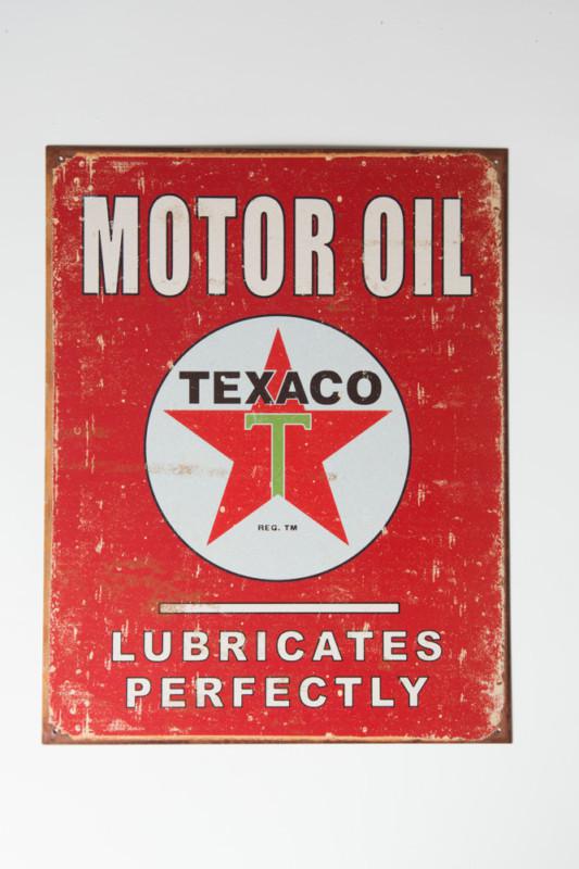 Texaco motor oil vintage auto truck tin sign muscle hot rod classic race