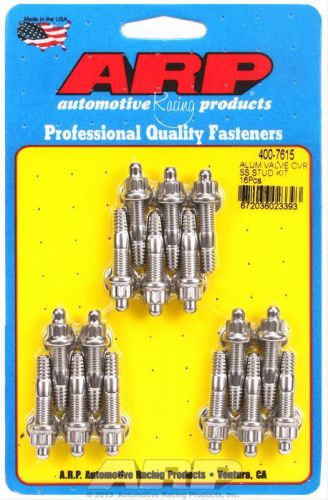 Arp valve cover fastener stud 12 point nuts polished 16 pc p/n 400-7615