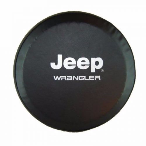New black pu leather spare wheel tire cover fit jeep rubicon wrangler 30&#034;-31&#034;