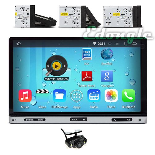7&#034; double 2din car dvd gps pure android 4.4 radio stereo wifi 3g bt ipod sd unit