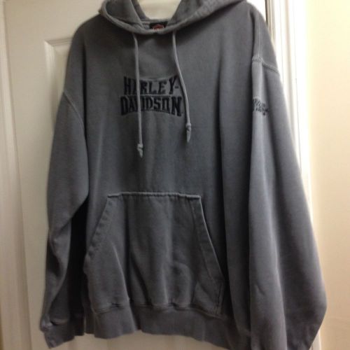 Genuine harley davidson embroidered hooded sweatshirt, large