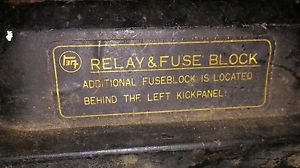 Relay &amp; fuse box