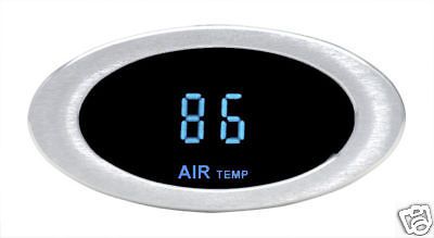 Dakota digital ambient air temperature gauge satin or chrome oval bezel ion-14-1