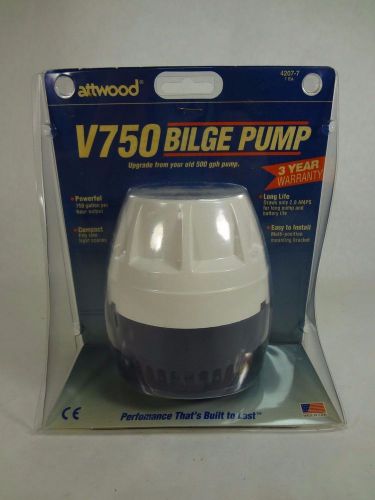 Attwood v750 bilge pump - new 750 gph 2.9 amps made in usa 4207