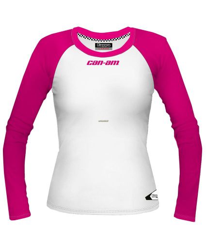 Can-am -ladies kappa designed for can-am long sleeve tee -pink/white