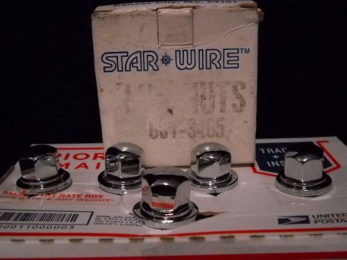 Nos weldwheel 601-3405 five 7/16rh star*wire lug nuts with double washers