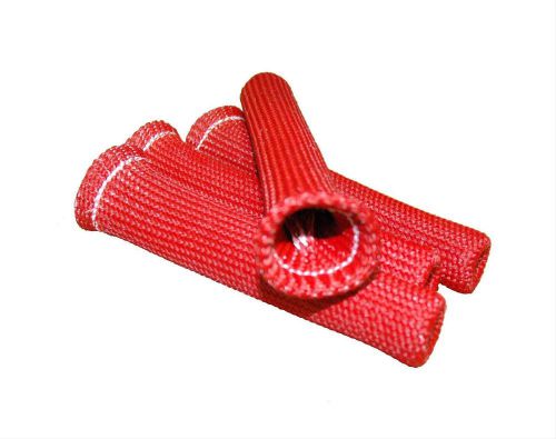 Thermo-tec spark plug boot protector cool-it plug wire sleeves 6&#034; red setof4