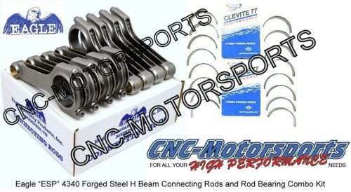 6.800 bb chevy ford 514 532 557 eagle h beam rods arp2000 w/ clevite bearings