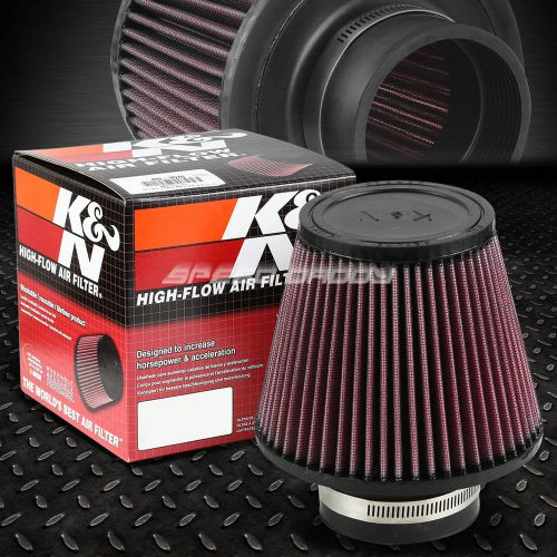 K&amp;n kn round tapered cotton 3” air intake piping rubber filter clamp-on ru-3580