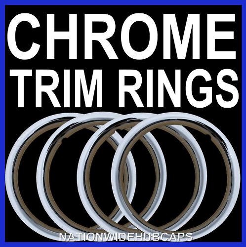 Setof4 17" new chrome wheel trim rings beauty glamour ring rim bands steel rims