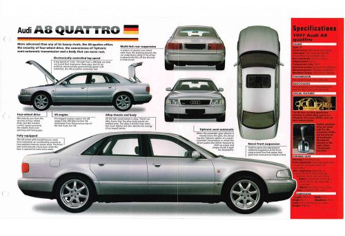 Audi a8 / a-8 quattro imp brochure: 1997,1996,1995,.........
