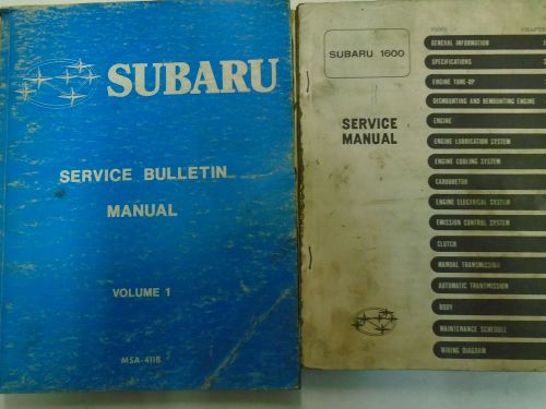 1977 subaru 1600 service repair shop manual set factory oem books used damaged