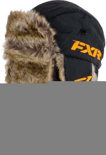 Fxr aviator fur lined hat  black/natural fur lining lg/xl