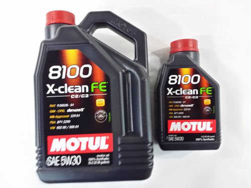 Uc413 106819 +104777  motul 8100 6 liter 5w-30 x-clean fe engine oil