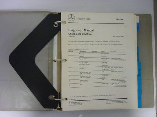 Mercedes-benz diagnostic manual chassis/ drivetrain vol ii 1993