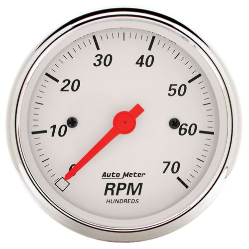 Auto meter 1398 arctic white; electric tachometer