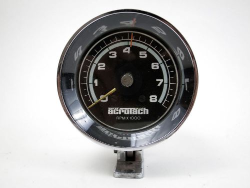 Super acrotach rpm x 1000 chrome tachometer vintage hot rat rod street car gauge