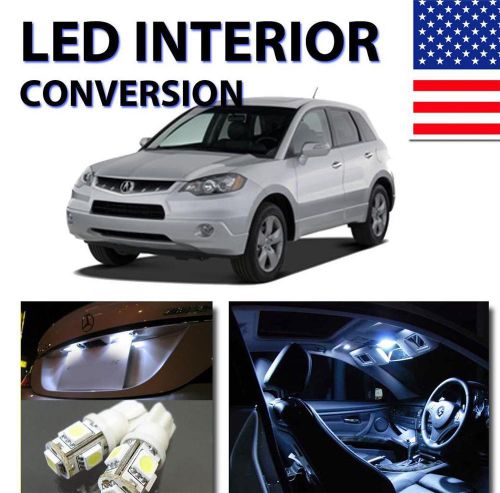 Acura rdx 2007-2010 09 08 interior hid white led light bulbs package kit 12x