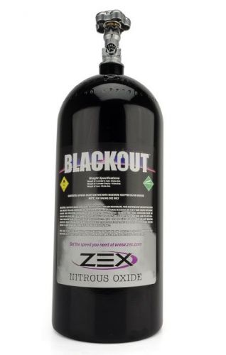 New zex 5lb black powdercoat nitrous oxide nos bottle w/ hi-flow valve #82355