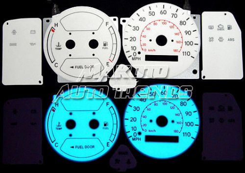 6 color glow gauge indiglo white face w/o tach new for toyota corolla ce 98-02