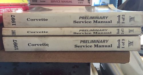 1997 corvette dealer shop service manual preliminary 3 book set