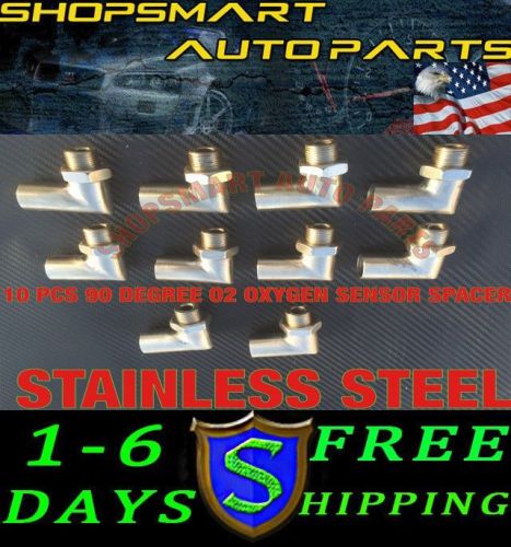 10x o2 oxygen sensor angled extender extension spacer m18x 1.5 90 degree 02 bung