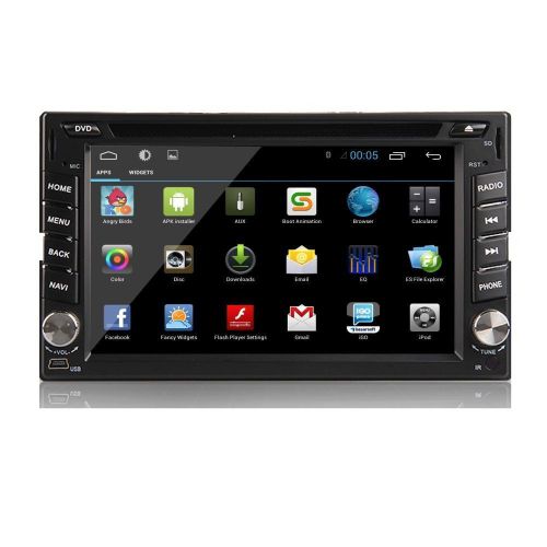Android 4.4 double 2 din car stereo radio dvd player gps nav wifi bluetooth ipod