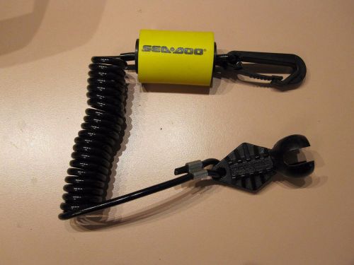 Sea-doo new oem safety lanyard key cord &amp; clip 278002843 spark 900 ace