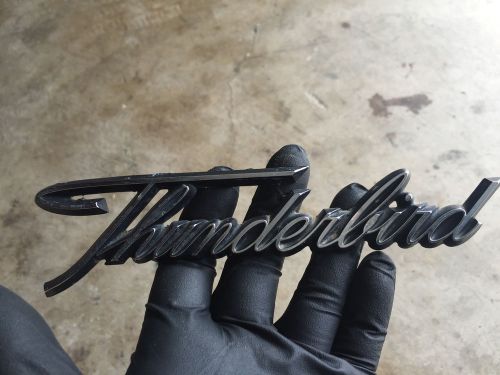 1964 ford thunderbird emblem dash script c4sb-6304460-a needs refinish chrom blk