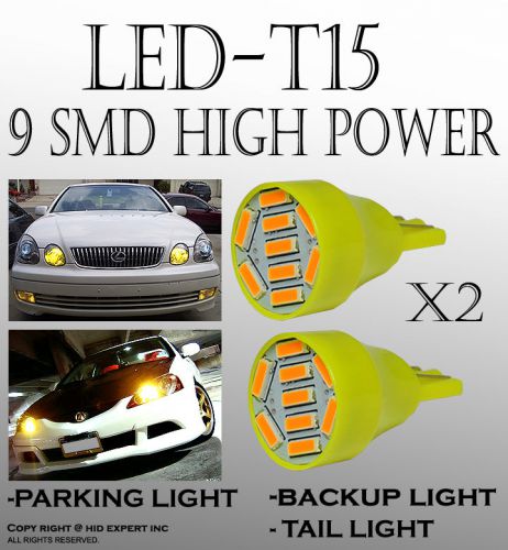 Fxpr 2 pair new yellow t15 912 906 194 led high power parking ligh by11624