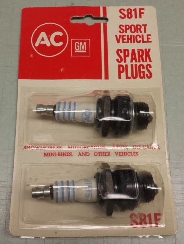 Ac gm s81f sport vehicle spark plugs set of 2 *new* snowmobile motorcycle atv